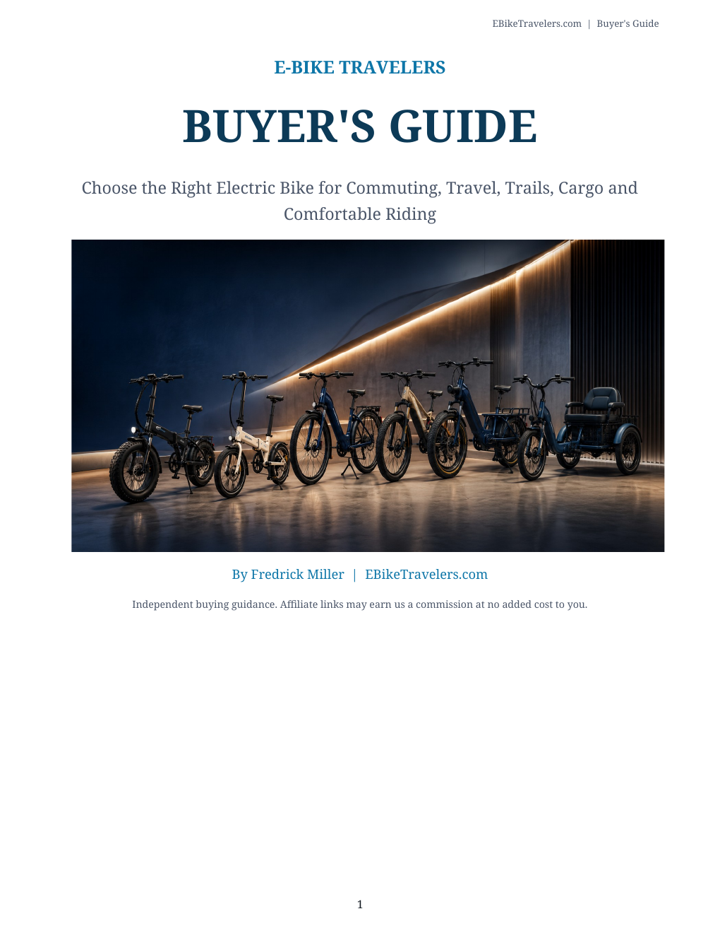 E-Bike Travelers Buyer’s Guide cover